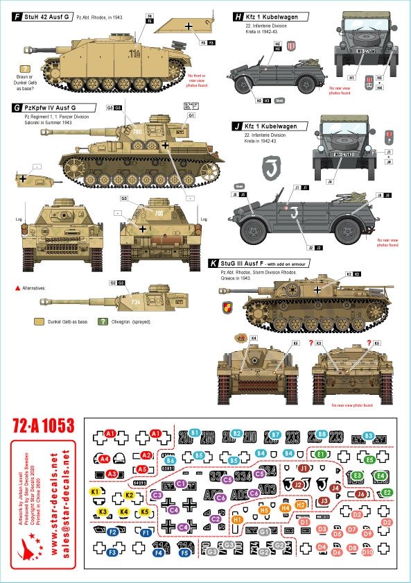 Star Decals 72-A1053 Balkan WW2 # 3. 1/72 – imagen 2