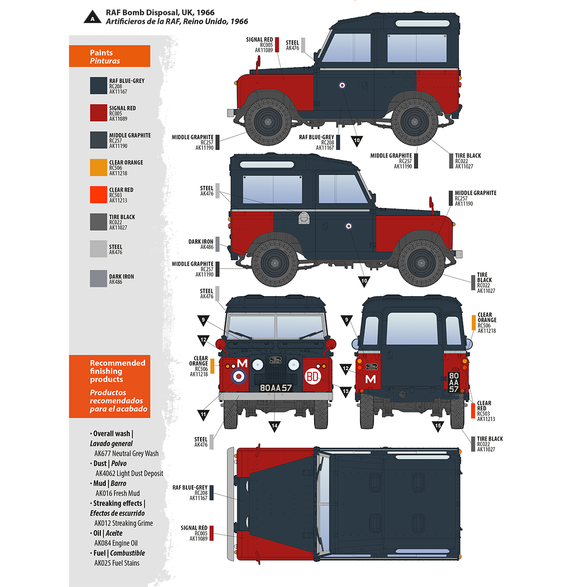 AK Interactive AK35013 LAND ROVER 88 SERIES IIA STATION WAGON 1/35 – zdjęcie 15