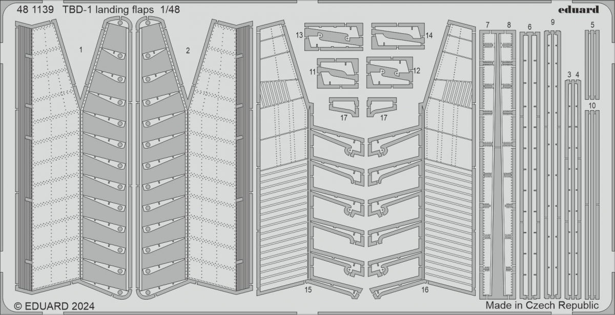 Eduard 481139 TBD-1 landing flaps HOBBY BOSS 1/48