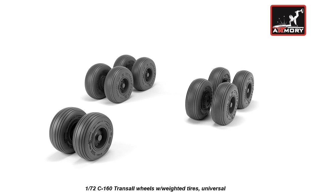 Armory Models AW72507 Roues de Transall C-160 avec pneus lestés 1/72  – image 4