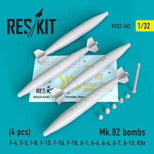 RESKIT RS32-0342 MK.82 BOMBES (4 PIÈCES) 1/32