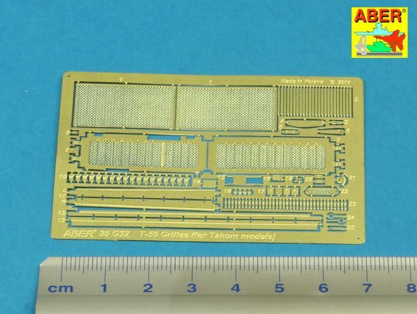 Aber 35G32 Grilles for Russian Tank T-55AM also for T-55AMV 1/35 – immagine 4