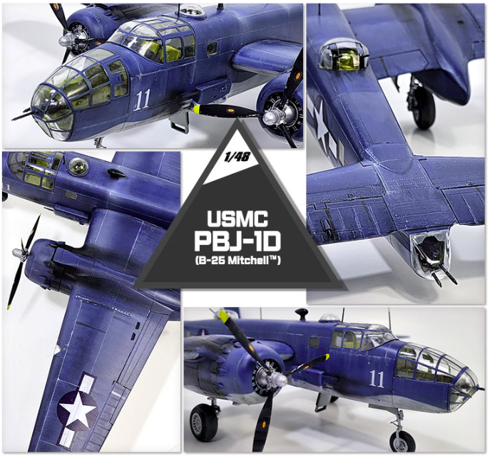 Maquette Academy 12334 USMC PBJ-1D B-25 Mitchell 1/48 – image 3