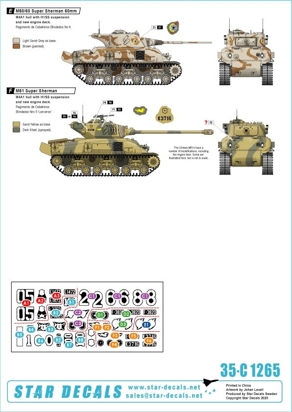 Star Decals 35-C1265 Shermans in Chile 1/35 – zdjęcie 2