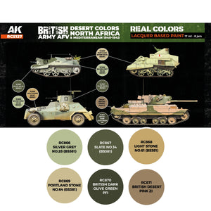 AK Interactive RCS127 British Army AFV Desert Colors. North Africa and Mediterranean 1940-1943 6x17ml – immagine 2