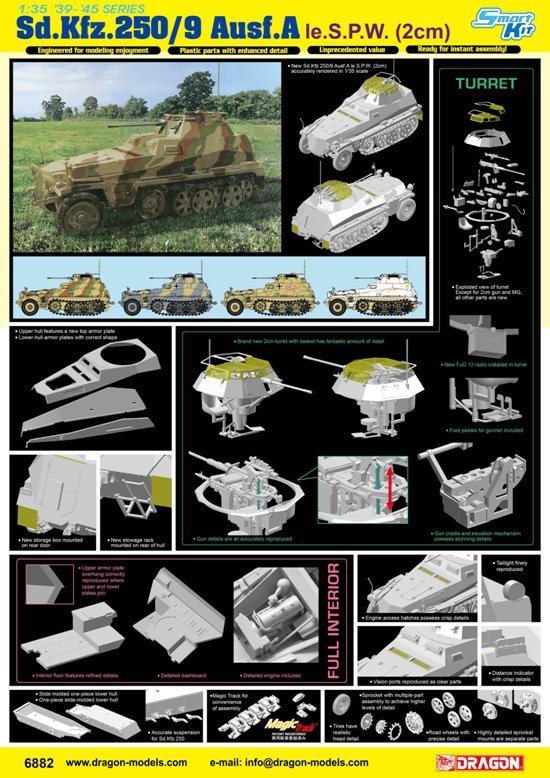 Dragon 6882 Sd.Kfz.250/9 Ausf.A le.S.P.W (2cm) 1/35