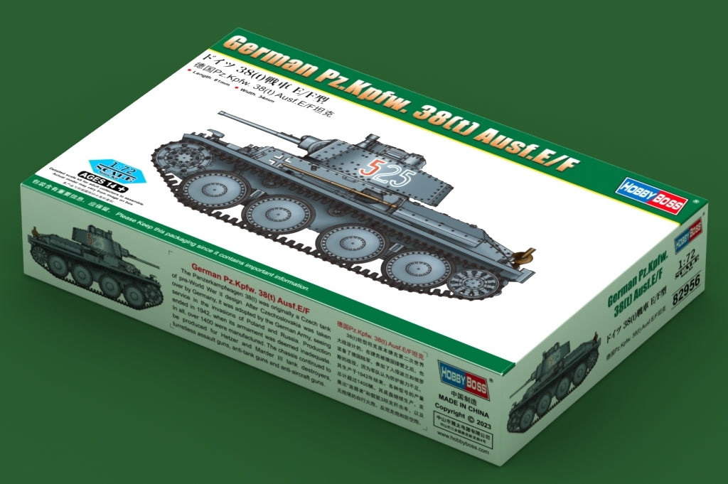 Hobby Boss 82956 German Pz.Kpfw. 38(t) Ausf.E/F 1/72 – immagine 2