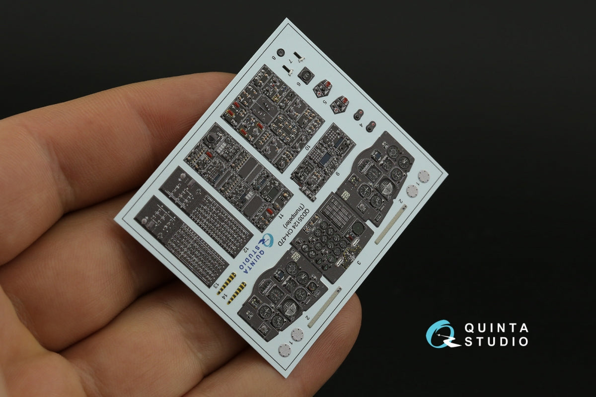Quinta Studio QD35124 CH-47D 3D-Printed coloured Interior on decal paper (Trumpeter) 1/35 – immagine 5
