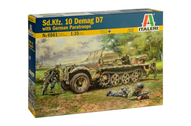 Italeri 6561 Sd.Kfz. 10 DEMAG D7 avec parachutistes allemands 1/35