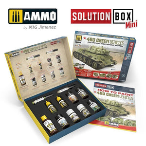 AMMO of Mig Jimenez 7900 Solution Box MINI - 4BO Green Vehicles – immagine 2