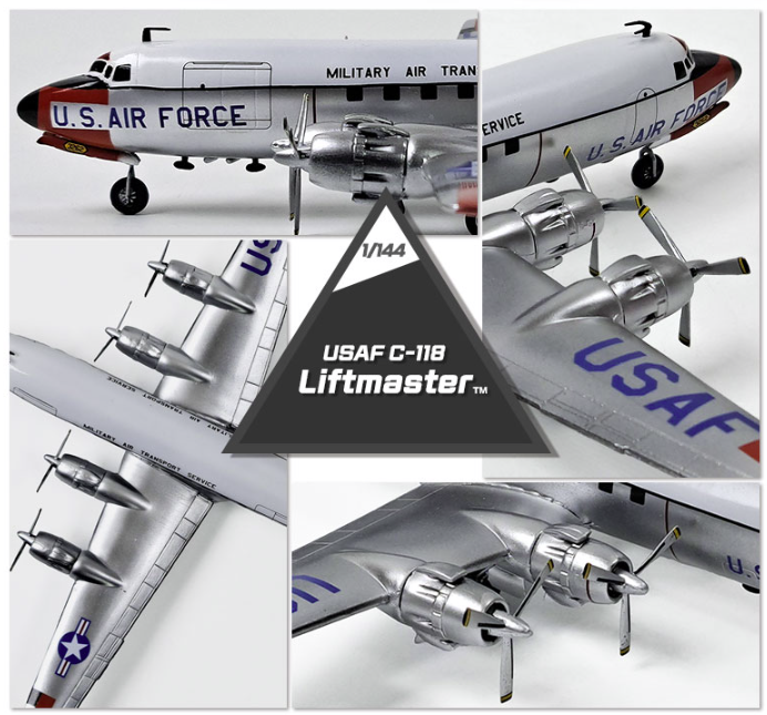 Maquette Academy 12634 USAF C-118 Liftmaster au 1/144 – image 3