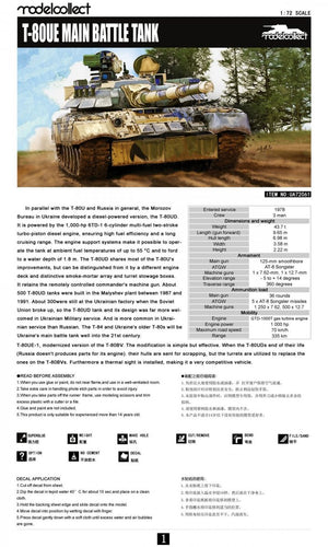 Modelcollect UA72061 Russian T-80UE-1 Main Battle Tank 1/72 – Bild 2