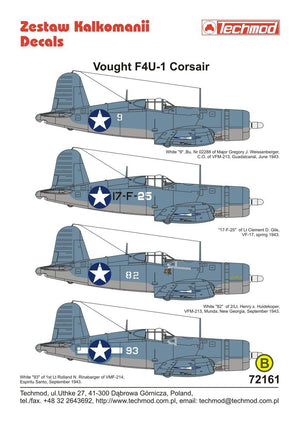Techmod 72161 Vought F4U-1 Corsair 1/72 – image 2
