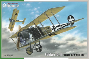 Special Hobby 32065 Fokker D. II Noir et Blanc à queue 1/32