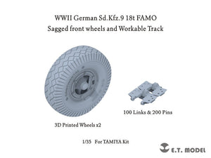 ET Model P35-062 WWII German Sd.Kfz.9 18t FAMO Sagged front wheels and Workable Track 1/35