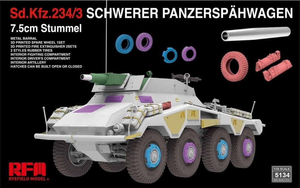 Rye Field Model 5134 Sd.Kfz. 234/3 Schwerer Panzerspahwagen 7.5cm Stummel 1/35 – image 2