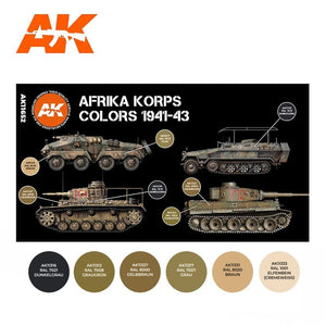 AK Interactive AK11652 3G AFRIKA KORPS COLORS 1941-1943 6x17 ml – immagine 2
