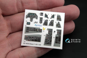 Intérieur imprimé en 3D et coloré sur papier décalcomanie pour le kit Kinetic (QD48045 F-16D (blocs 30/40/50) de Quinta Studio) à l&amp;#39;échelle 1/48 – image 3
