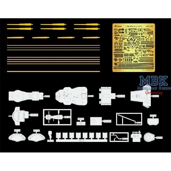 FlyHawk Model FH1158 Light Cruiser HMS Galatea 1/700 – imagen 2