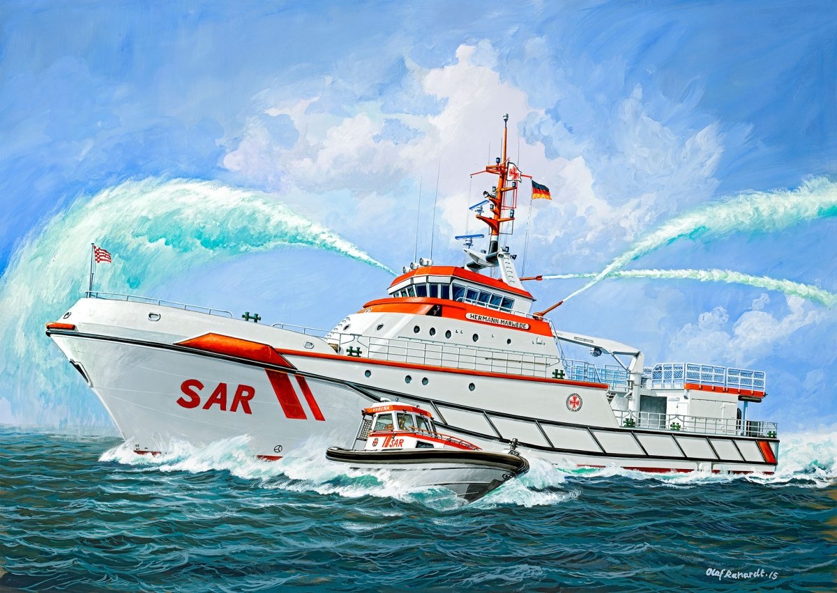 Revell 05198 Search &amp;amp; Rescue Vessel HERMANN MARWEDE Platinum Edition 1/72 – imagen 2
