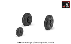 Armory Models AW48035 Iljushin IL-2 Bark late type wheels w/ weighted tires 1/48 – immagine 4