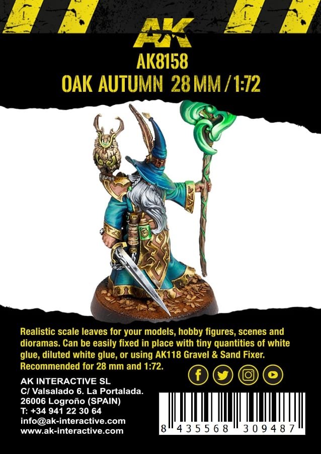 AK Interactive AK8158 CHÊNE FEUILLES D&amp;#39;AUTOMNE 28MM 1/72 – image 3