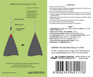 HobbyDecal MT72006V1 Ensemble de tubes Pitot Tornado 1/72 – image 2