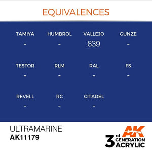 AK Interactive AK11179 ULTRAMARINE – STANDARD 17ml – imagen 3