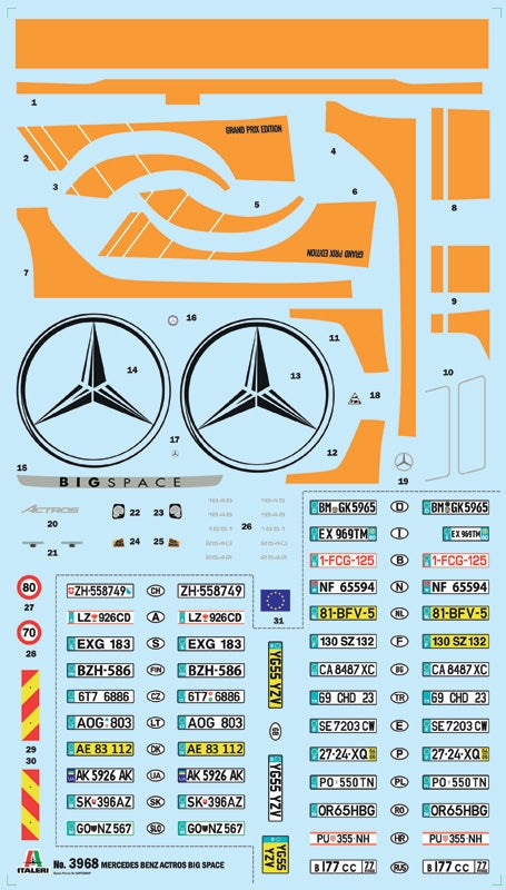 Italeri 3968 MB Actros MP4 Big Space - Grand Prix Edition 1/24 – Bild 4