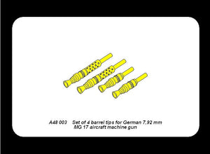 Aber A48 003 Set of 4 barrels tips for German 7,92 mm MG 17 aircraft machine guns 1/48 – immagine 5