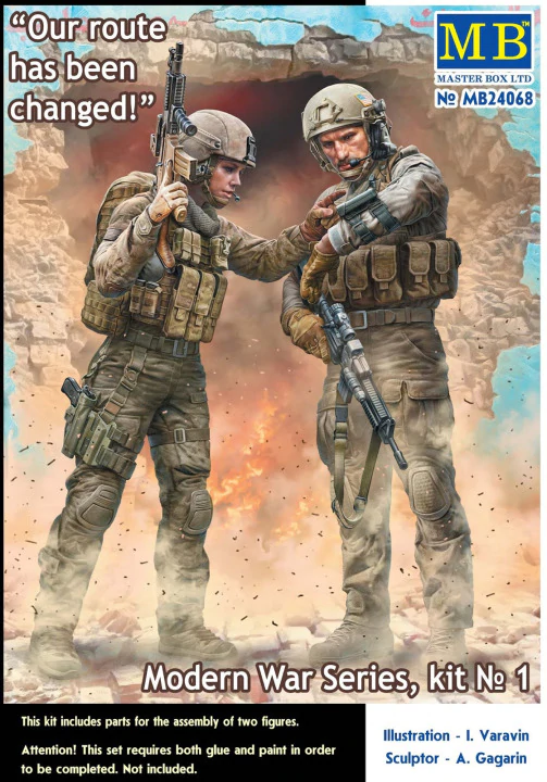 Master Box 24068 Modern War Series, kit No. 1. "Our route has been changed! 1/24