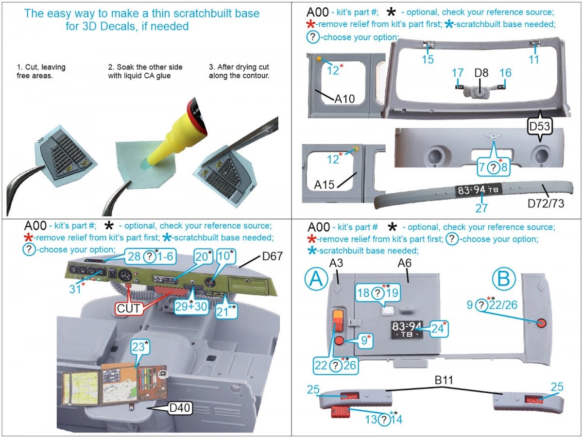 Quinta Studio QD35040 UAZ-452 3D-Printed &amp;amp; coloured Interior on decal paper (Zvezda) 1/35 – immagine 8