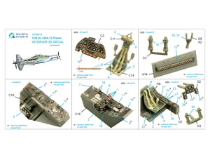 Quinta Studio QD48515 Do 335A-12 Trainer 3D-Printed &amp;amp; coloured Interior on decal paper (Tamiya) 1/48 – zdjęcie 2