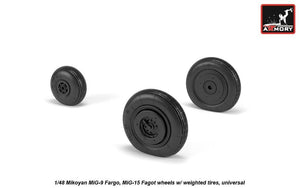Armory Models AW48032 Roues Mikoyan MiG-9 Fargo / MiG-15 Fagot (première version) avec pneus lestés 1/48 – image 2