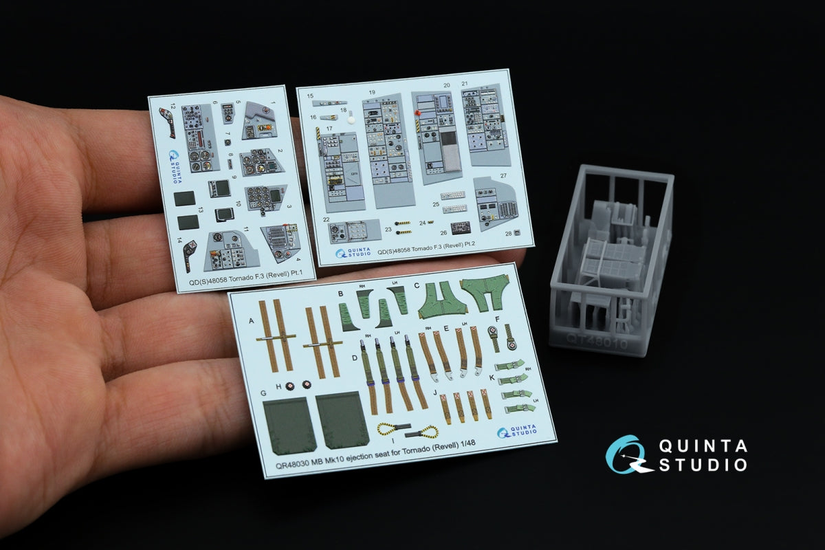 Quinta Studio QD+48058 Tornado F.3 3D-Printed &amp;amp; coloured Interior on decal paper (Revell) (with 3D-printed resin parts) 1/48 – zdjęcie 2