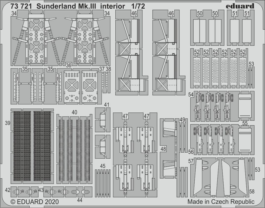 Intérieur du Sunderland Mk. III Eduard 73721, échelle 1/72, SPECIAL HOBBY – image 2