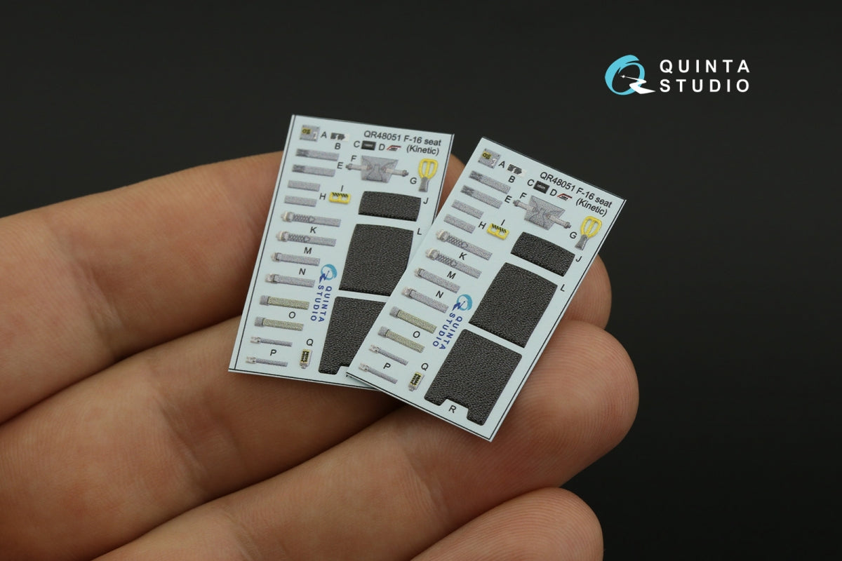 Quinta Studio QD48419 F-16D block 40 3D-Printed &amp;amp; coloured Interior on decal paper (Kinetic 2022 tool) 1/48 – immagine 7