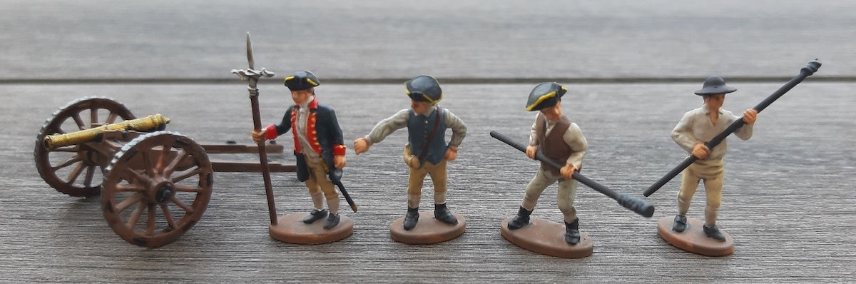 Hat 8344 American War of Independence - American Artillery (4 Cannons and Crew) 1/72
