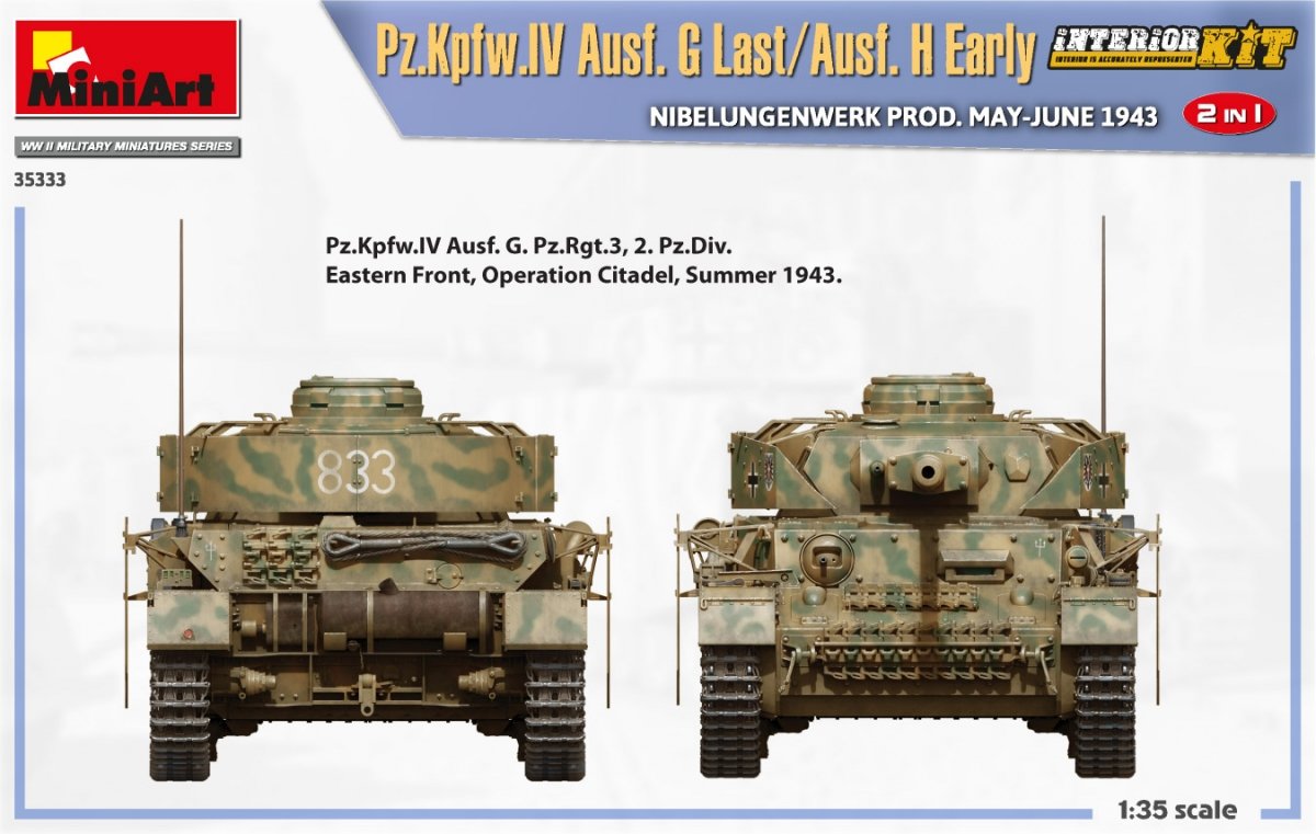 MiniArt 35333 Pz.Kpfw.IV Ausf. G Last/Ausf. H Early. NIBELUNGENWERK PROD. MAY-JUNE 1943. 2 IN 1 INTERIOR KIT 1/35 – Bild 9
