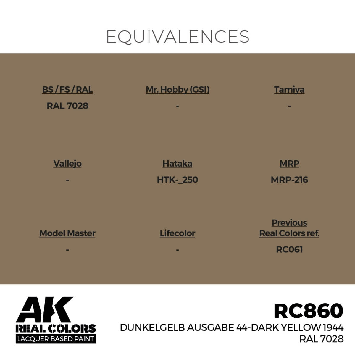 AK Interactive RC860 Dunkelgelb Ausgabe 44-Dark Yellow 1944 RAL 7028 17 ml – imagen 3