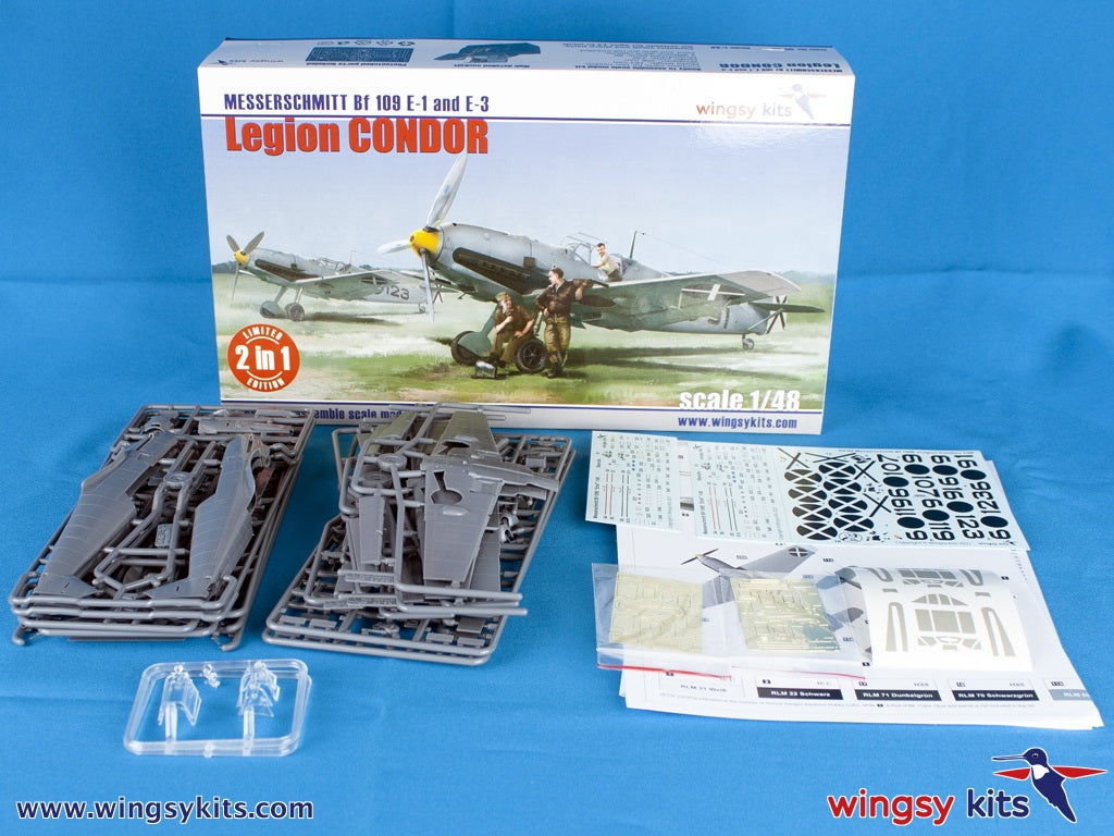Wingsy Kits D5-09 MESSERSCHMITT Bf 109 E-1 and E-3 Legion Condor 1/48 – immagine 2