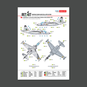 RESKIT RSB48-0010 Su-25 Frogfoot LIGHT Digital (Pixel) (BLUE 19, 20, 32, 36) Ukrainian Air Forces (Main Decals with Stencils) 1/48