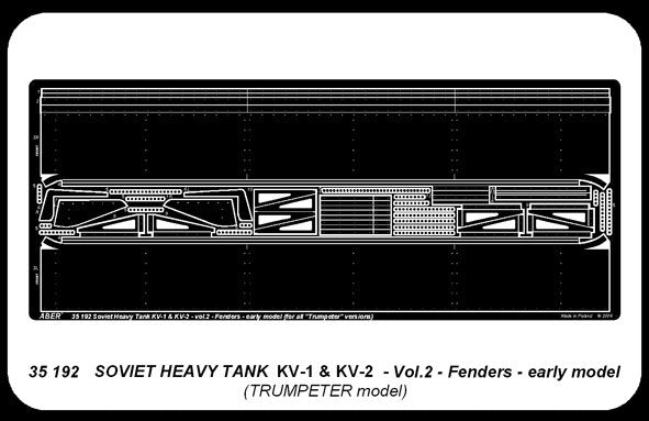 Aber 35192 Russian heavy tank KV-1, KV-2 - vol. 2 - additional set - fenders, early model 1/35 – imagen 4