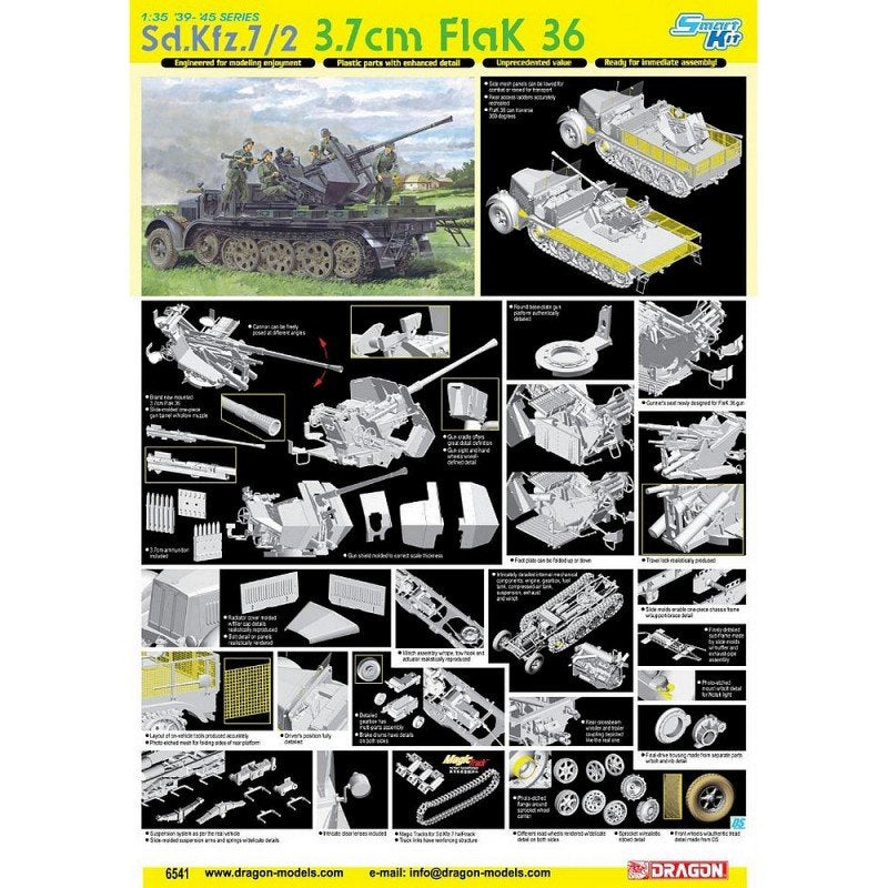 Dragon 6541 Sd.Kfz.7/2 3.7cm FlaK 36 1/35