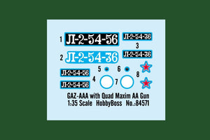 Hobby Boss 84571 GAZ-AAA with Quad Maxim AA Gun 1/35 – zdjęcie 4