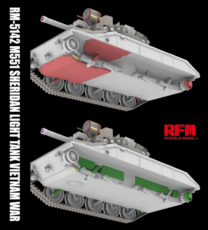 Rye Field Model 5142 M551 Light Tank Sheridan Vietnam War 1/35 – immagine 8