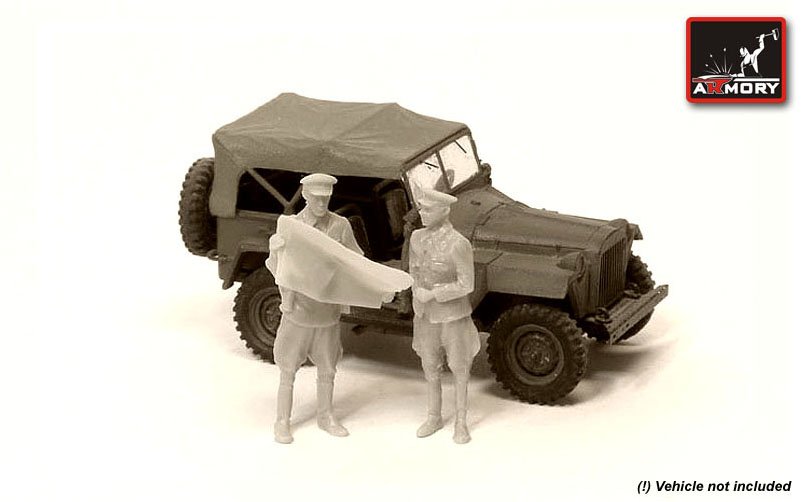 Armory Models F7201 Officiers de l&amp;#39;Armée rouge avec carte (Seconde Guerre mondiale) 1/72