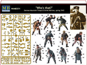 Master Box 3571 Qui est-ce ? Troupes de montagne allemandes et Marines soviétiques (Printemps 1943) Coffret de 6 figurines (1/35) – image 4