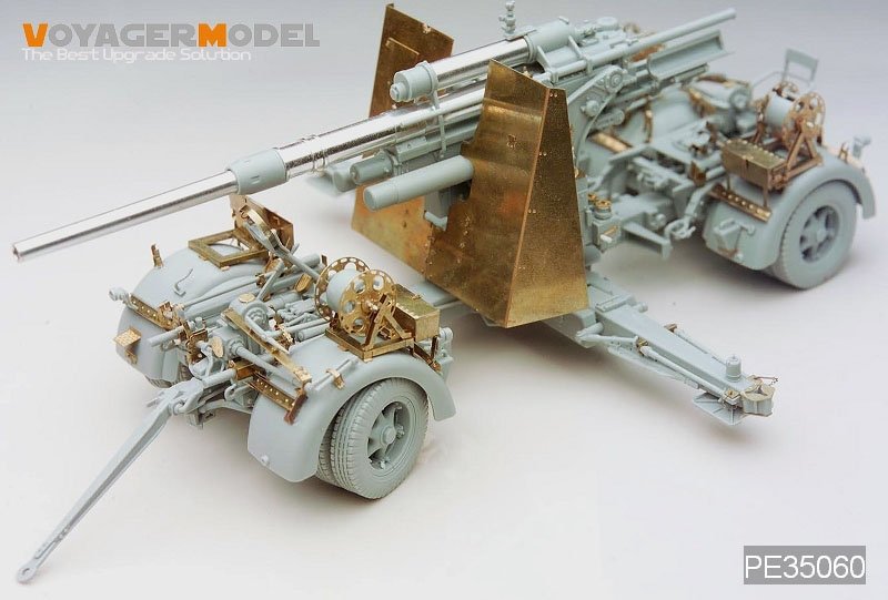 Maquette Voyager PE35060 Canon antiaérien allemand Flak 36 de 88 mm (pour DRAGON 6260) à l'échelle 1/35
