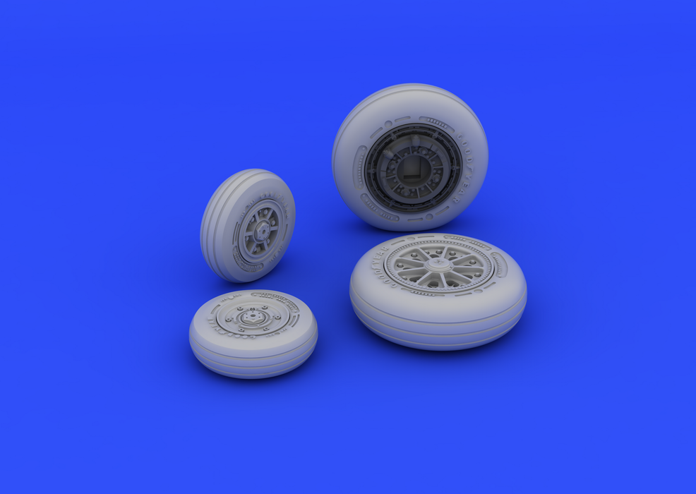 Eduard 648181 F-104 undercarriage wheels late 1/48 (Hasegawa) – immagine 3